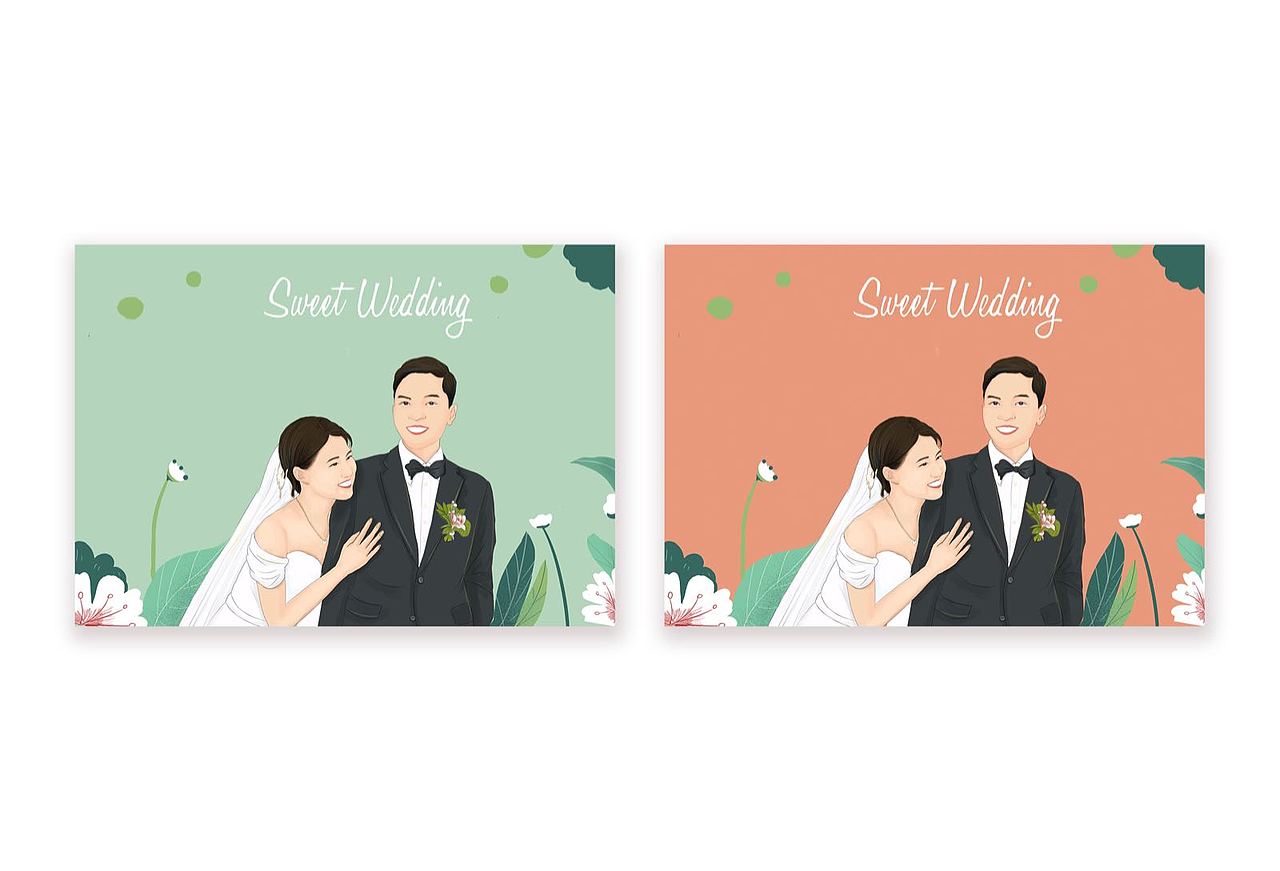 小清新插图(marry结婚照片)