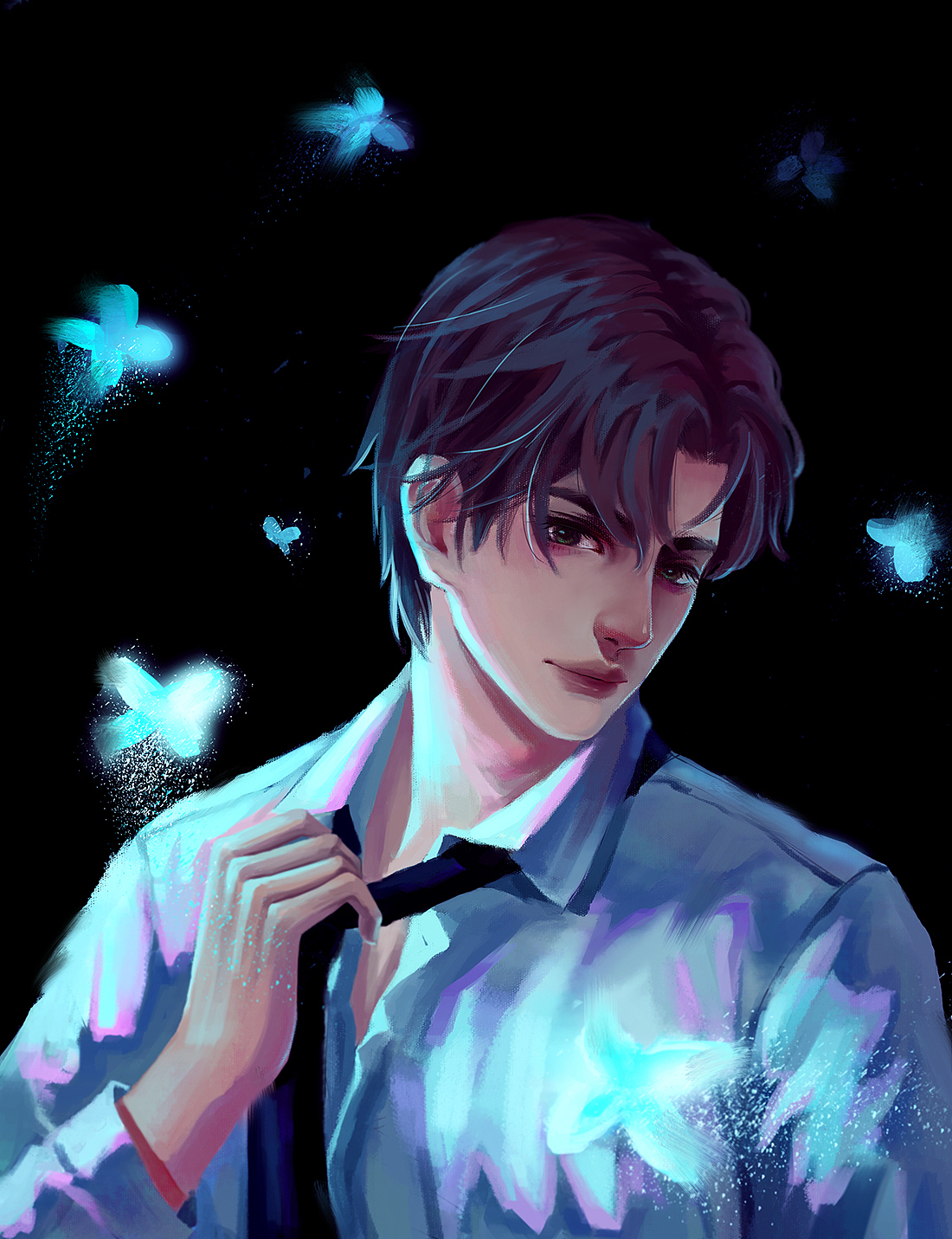 [板绘]男生摸鱼练习