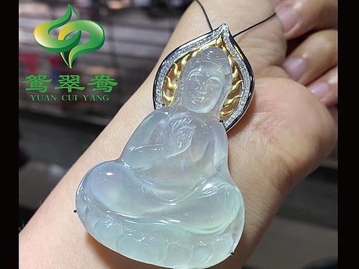 -鸳翠鸯珠宝—【冰种翡翠◇白衣观音】—