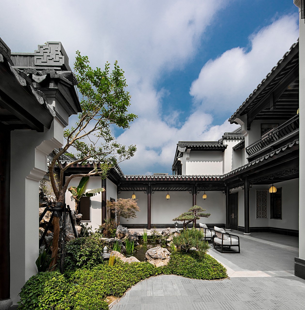 461㎡中式合院设计,清雅古韵,素璞自然!