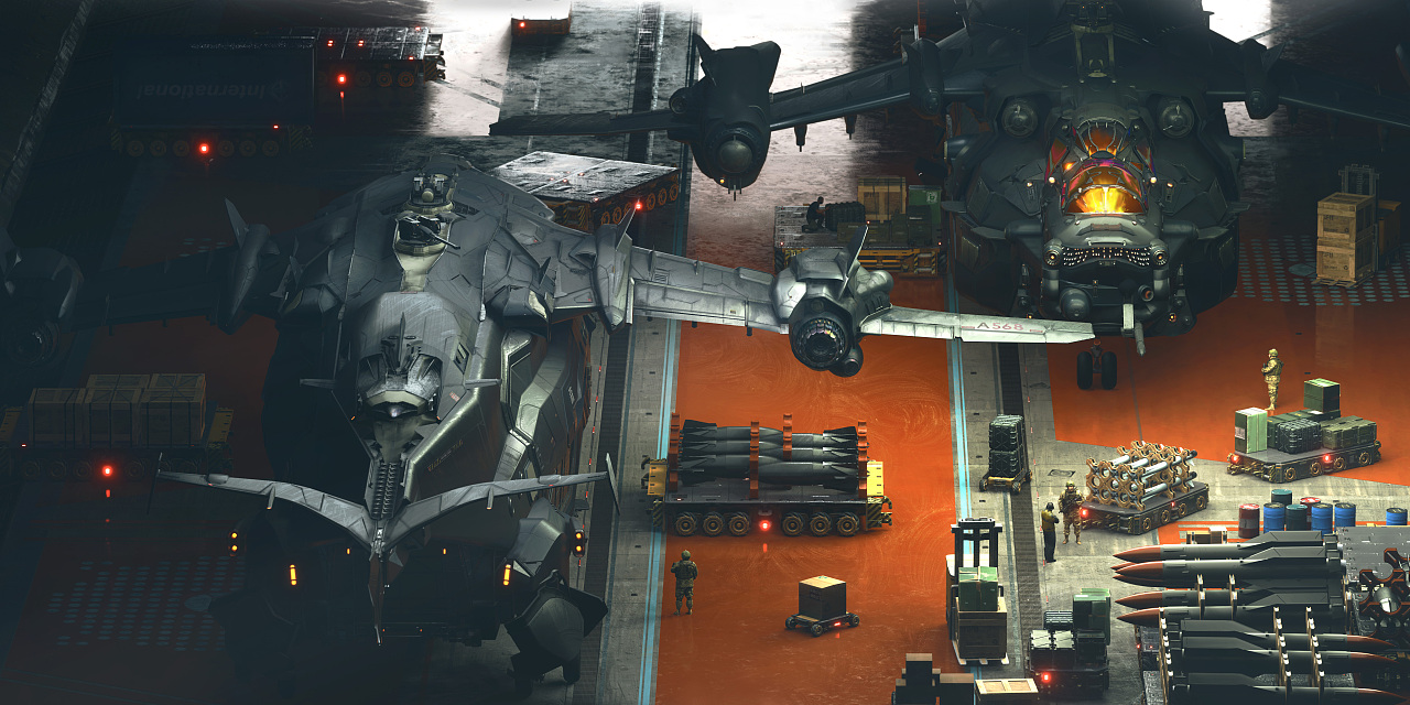 机库|插画|概念设定|migaloo2341 - 原创作品 - 站酷 (zcool)