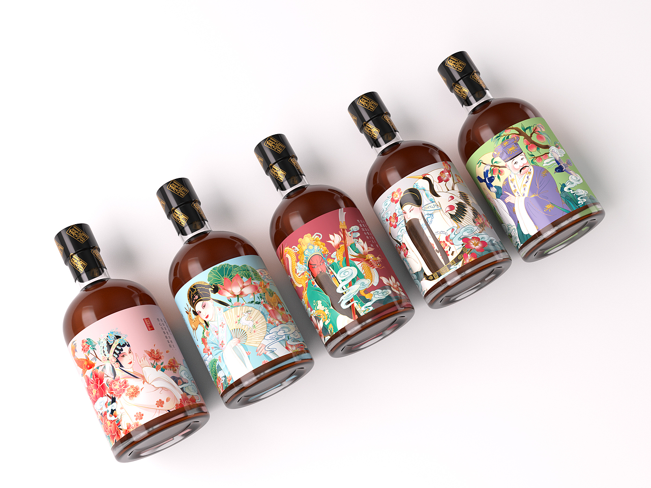 一声咿呀昆曲来，和酒香醇韵悠长（图ZMjM1ODYxMDg0） - 包装 - 站酷设计师奎燕品牌创新社原创素材 - 站酷ZCOOL