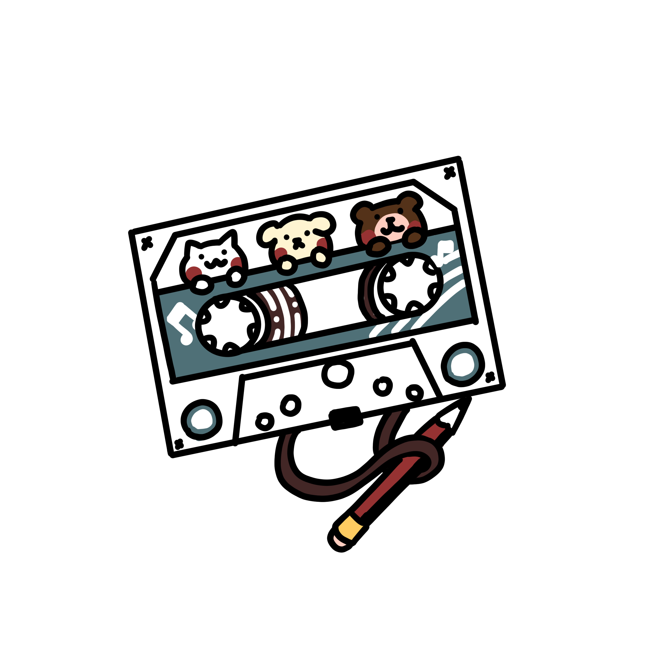 磁带|插画|创作习作|肥鱼酱咯 - 原创作品 - 站酷 (zcool)