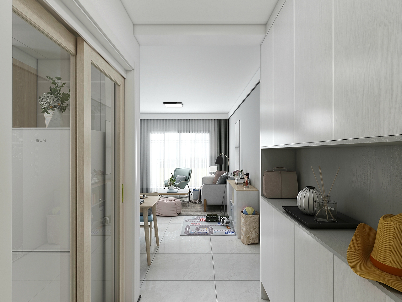 Listen attentively:侧耳倾听