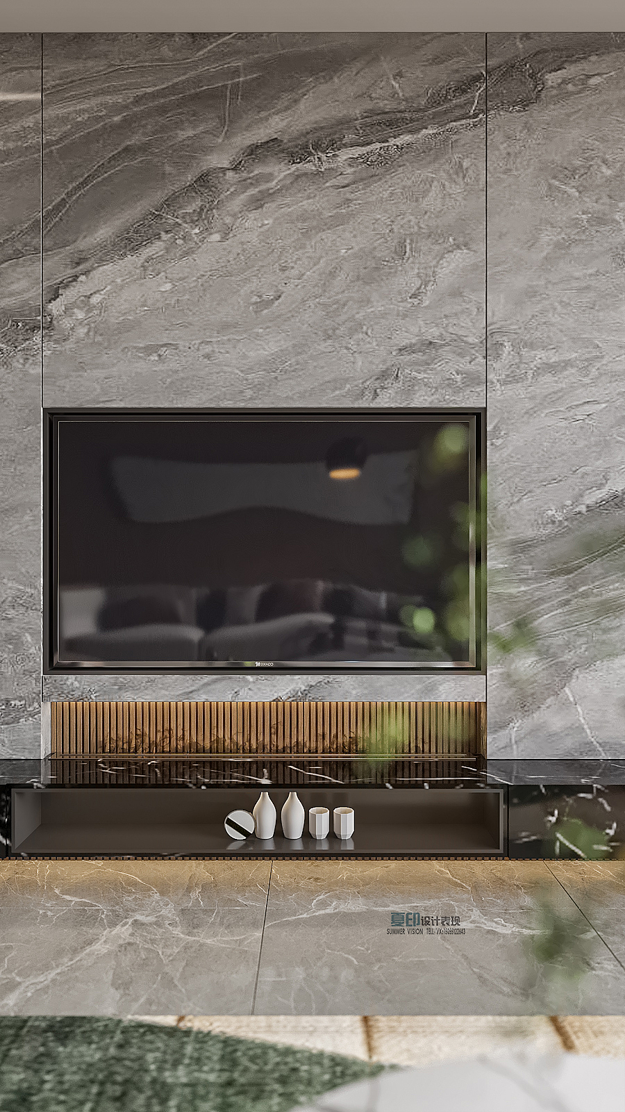 夏印设计表现//欧式客餐厅+新中式茶室