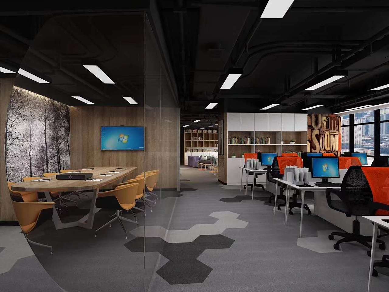 广告公司办公空间设计|空间|家装设计|ark设计 - 原创作品 - 站酷 (zc