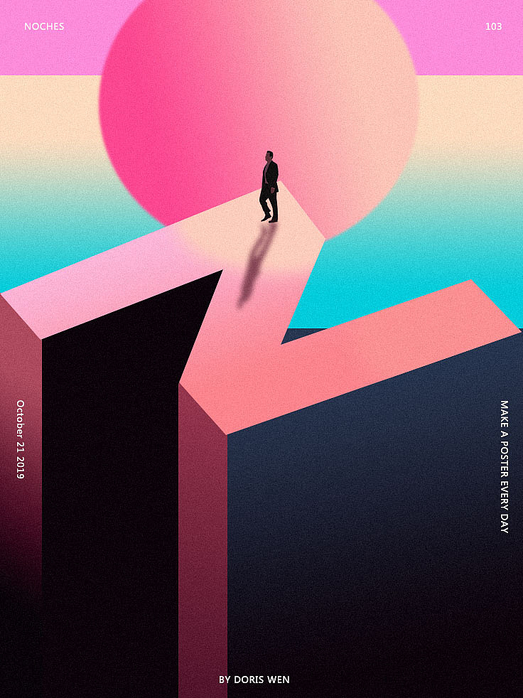 渐变人物海报练习