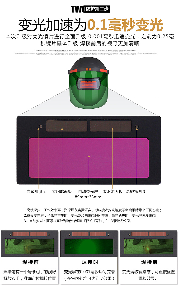 电焊面罩 淘宝详情 坑多多详情 天猫详情