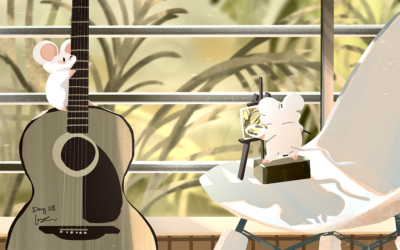 60Days 色彩速涂 | 胖白鼠的日常