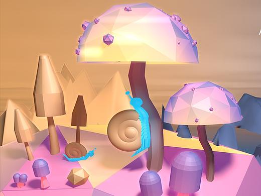 C4D 《燦爛蘑菇云》（個人主頁-ZNDE1MjkwMjQ=） - 人物/生物 - 站酷設(shè)計師隕石上的星它原創(chuàng)素材 - 站酷ZCOOL