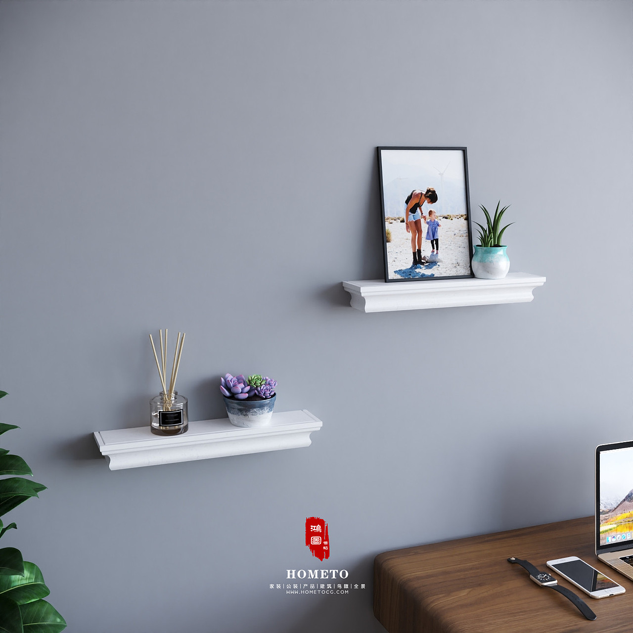 背景装饰置物架