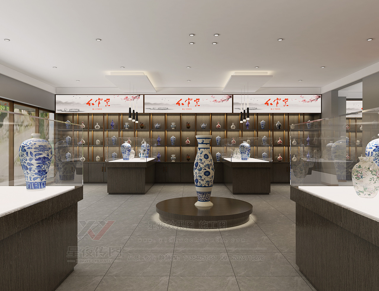 展厅—展馆—古董店—官窑店—陶瓷店—附带门头（图ZMjMxOTQ4NDUy） - 家装设计 - 站酷设计师静静Design原创素材 - 站酷ZCOOL