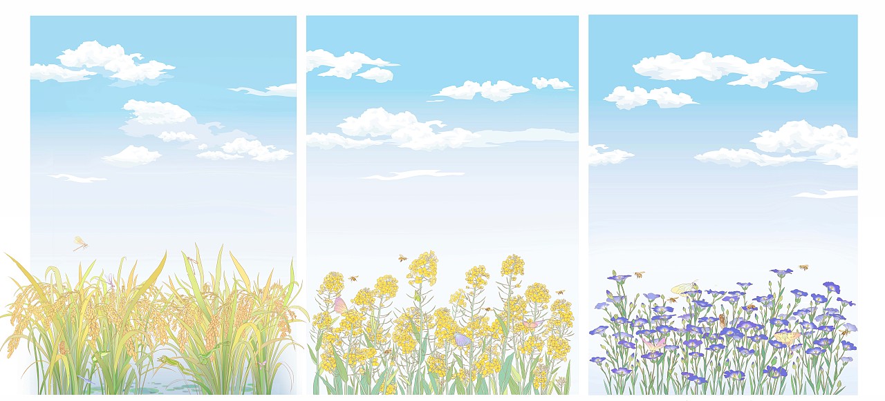 大米包装插画—丰收年（图ZMTEwNjUyNzg4） - 包装 - 站酷设计师意行者原创素材 - 站酷ZCOOL