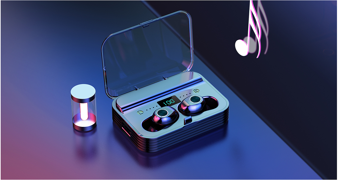 蓝牙耳机渲染图（图ZMTc2MTkxMzYw） - 电子产品 - 站酷设计师非知之原创素材 - 站酷ZCOOL