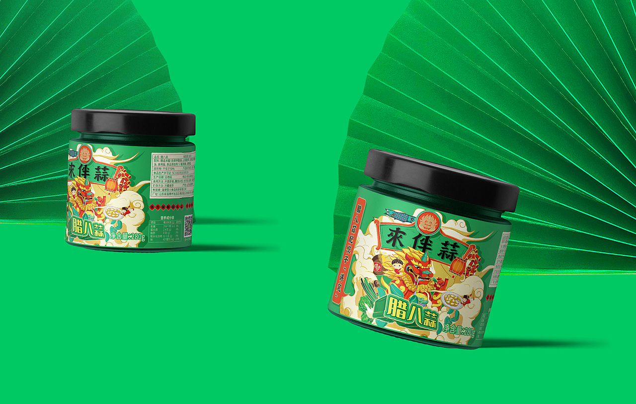 来伴蒜国潮风包装设计（图ZMjM4OTIwNjY4） - 包装 - 站酷设计师朝鹿文化品牌设计原创素材 - 站酷ZCOOL