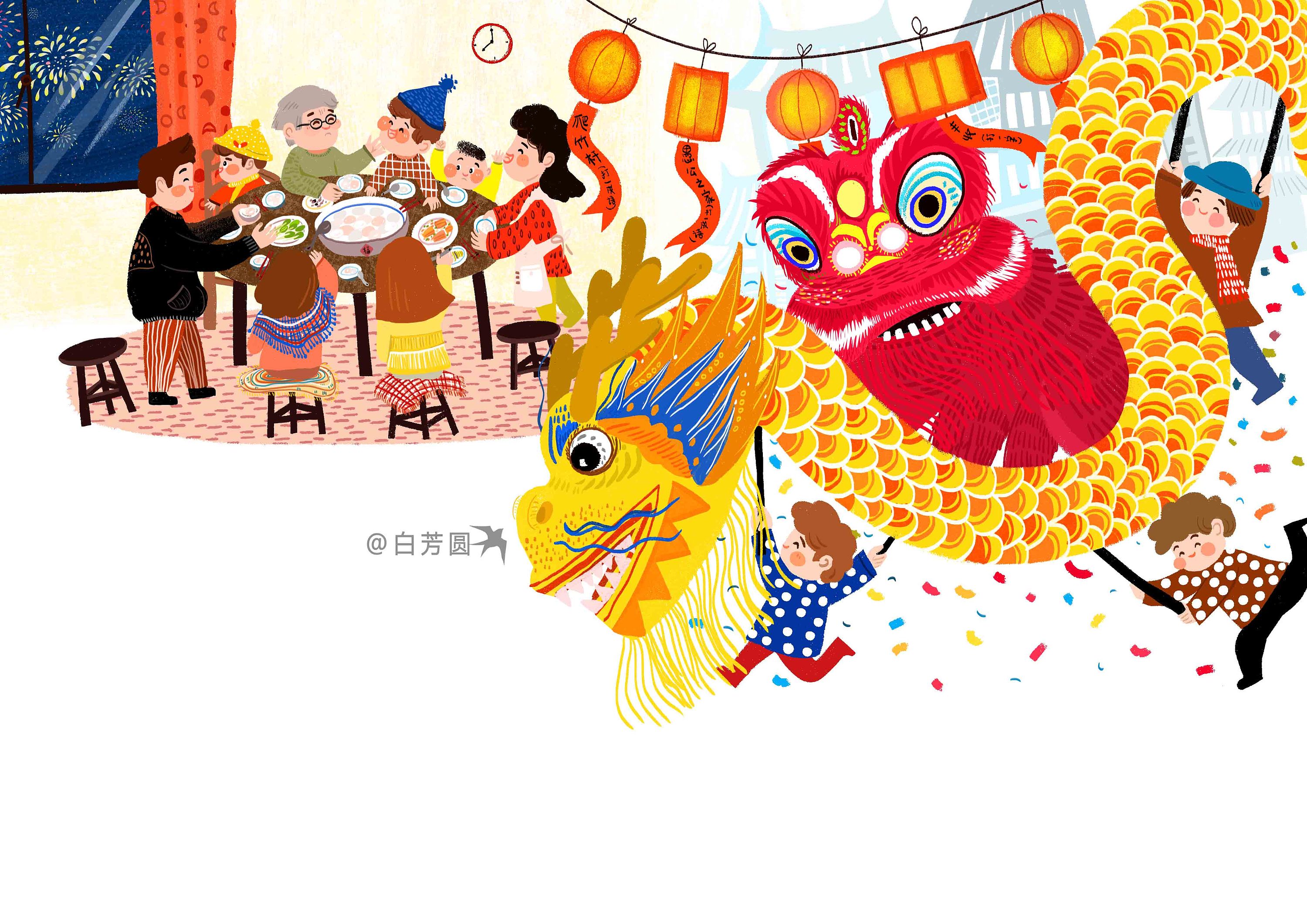 新年过年春节习俗腊月十三至正月十五(23张)|插画|创作习作|雀角 - 原创作品 - 站酷 (ZCOOL)