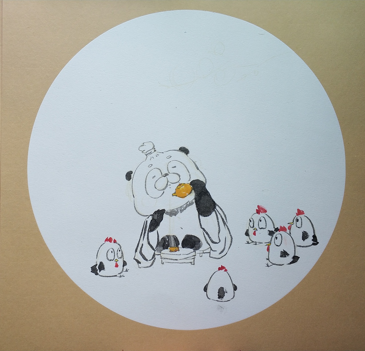 2018毕设|熊猫系列国画设计作品