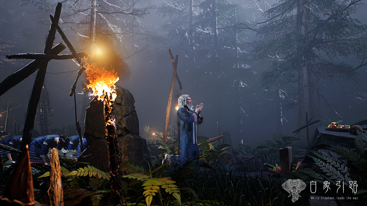 傣族民间故事集《白象引路》UE5