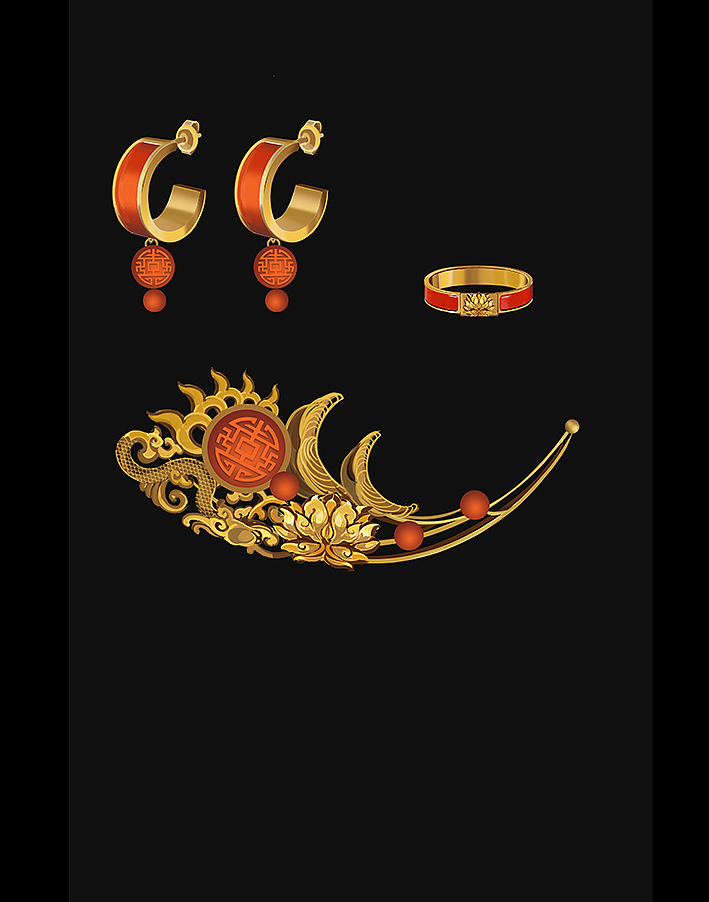 花卉首饰设计（图ZMzMxOTE0MTQw） - 首饰设计 - 站酷设计师寒江雪的插画原创素材 - 站酷ZCOOL