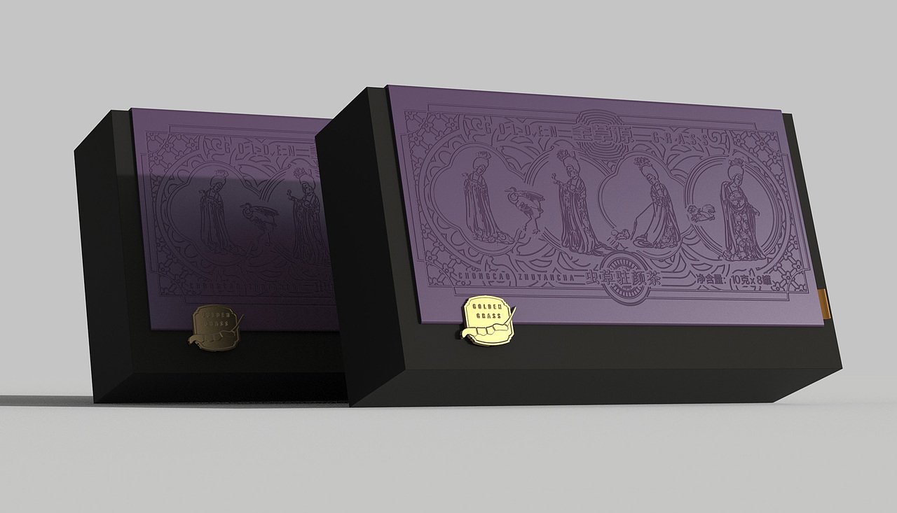  虫草养生茶包装设计 养生茶礼盒包装设计 礼盒包装