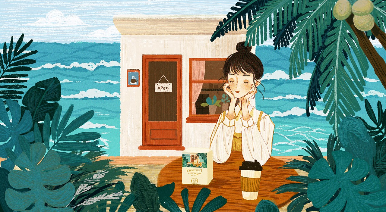 珍视明包装插画