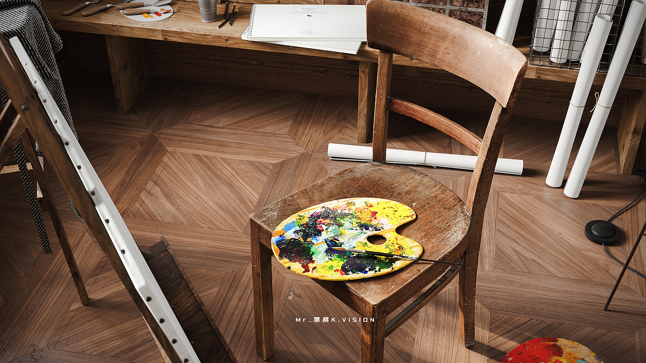 一间画室（图ZMjk4OTA0NzY0） - 家装设计 - 站酷设计师Mr_黑桃k原创素材 - 站酷ZCOOL