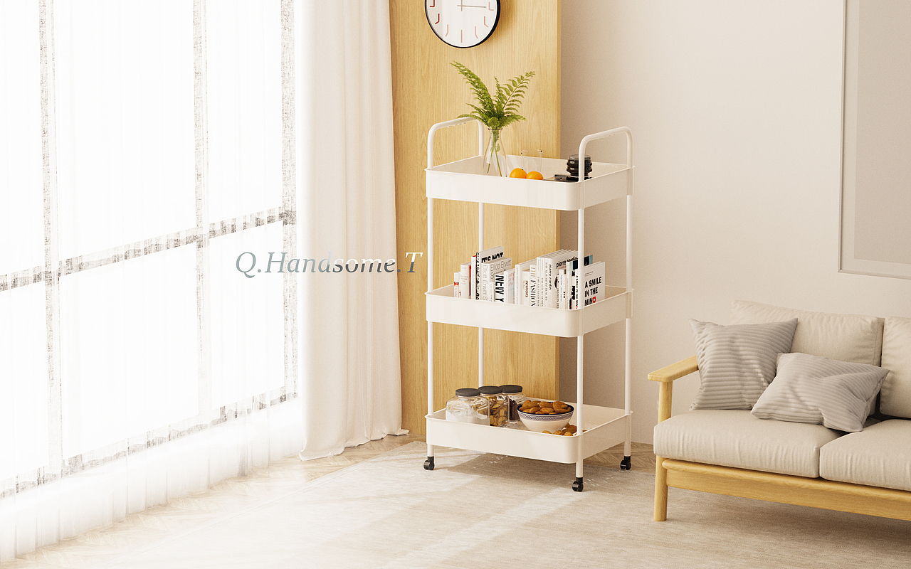 keyshot 简单渲染 室内+置物架