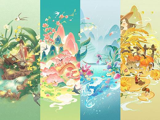 李子柒——二十四节气插画节选