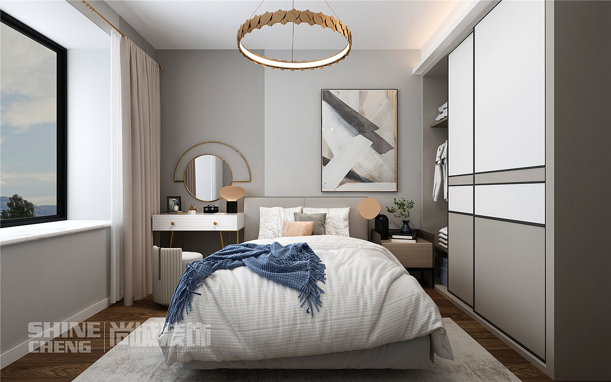 泰安都市森林小区116平现代简约风格装修设计效果图