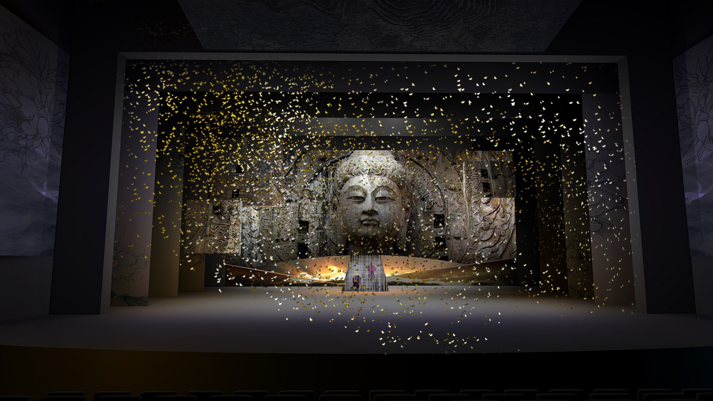 洛阳牡丹节开幕式《丝路花雨》|空间|舞台美术|s_g_design - 原创作品