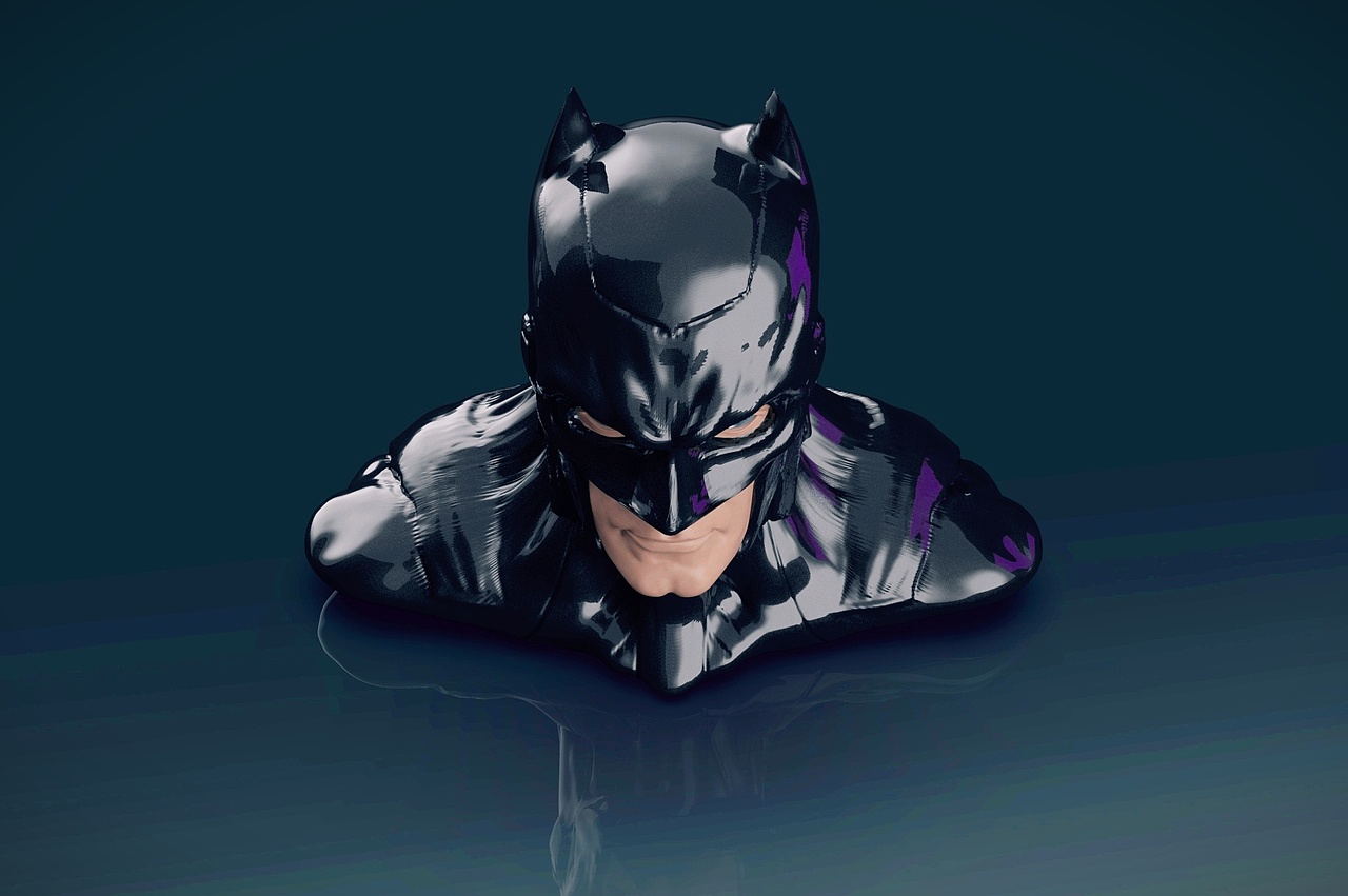 蝙蝠侠头像雕塑