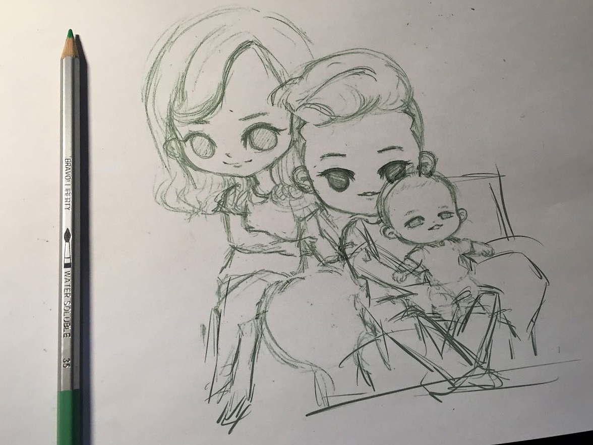 很温馨的一家三口呐（图ZNDEzNzk1MzY=） - 儿童插画 - 站酷设计师前方有雷原创素材 - 站酷ZCOOL