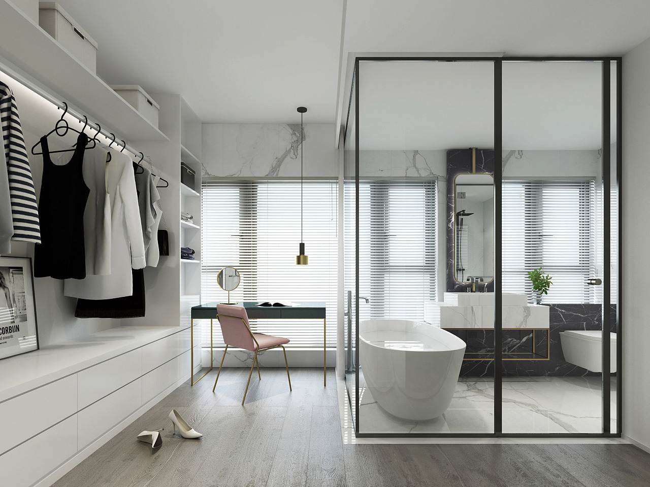 【保定金舍装饰】未来花郡180平现代前卫风格效果图