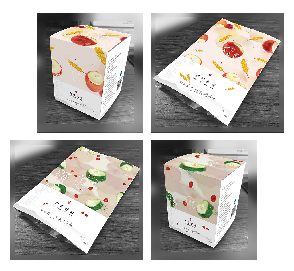 花草茶系列包装插画