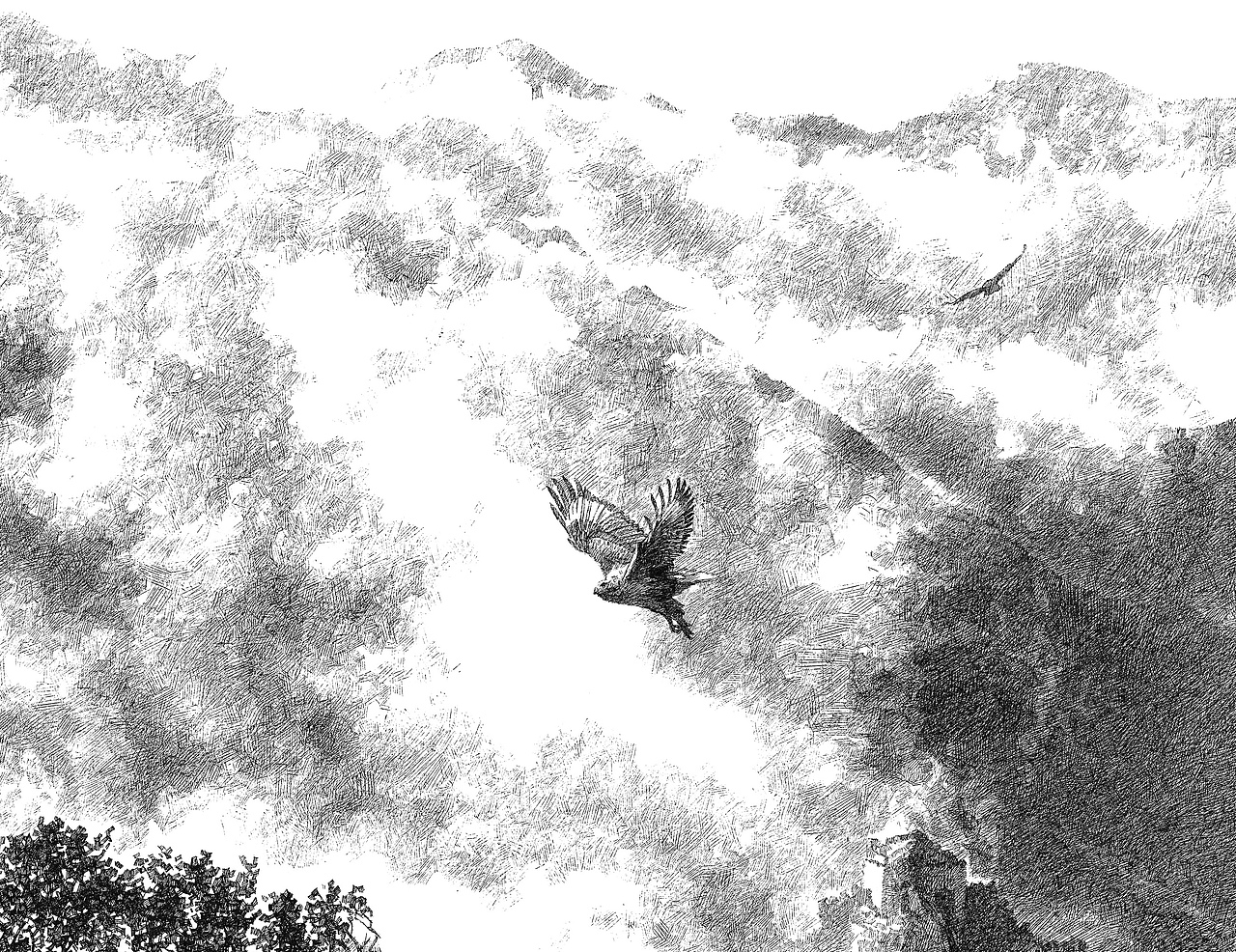 雾锁箭扣（图ZMjg3NDkwOTA0） - 绘画 - 站酷设计师绘南画北原创素材 - 站酷ZCOOL