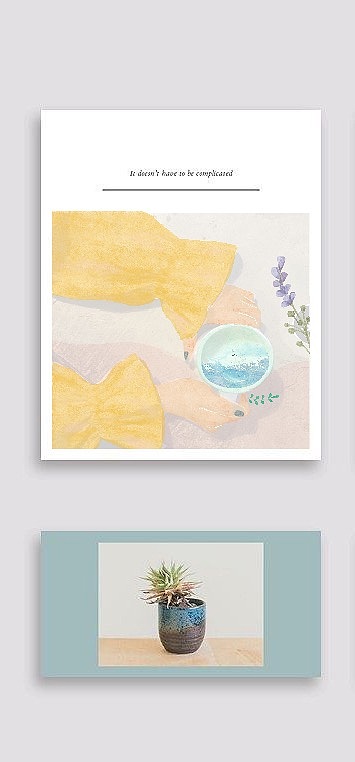 手绘插画 清新 《 一杯海》（图ZODY4OTc0NjQ=） - 创作习作 - 站酷设计师黄小葳原创素材 - 站酷ZCOOL