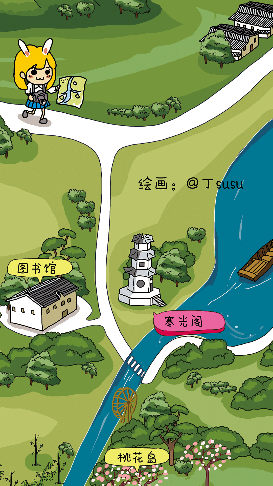 【月洲村寻游】永泰嵩口镇月洲村导览图