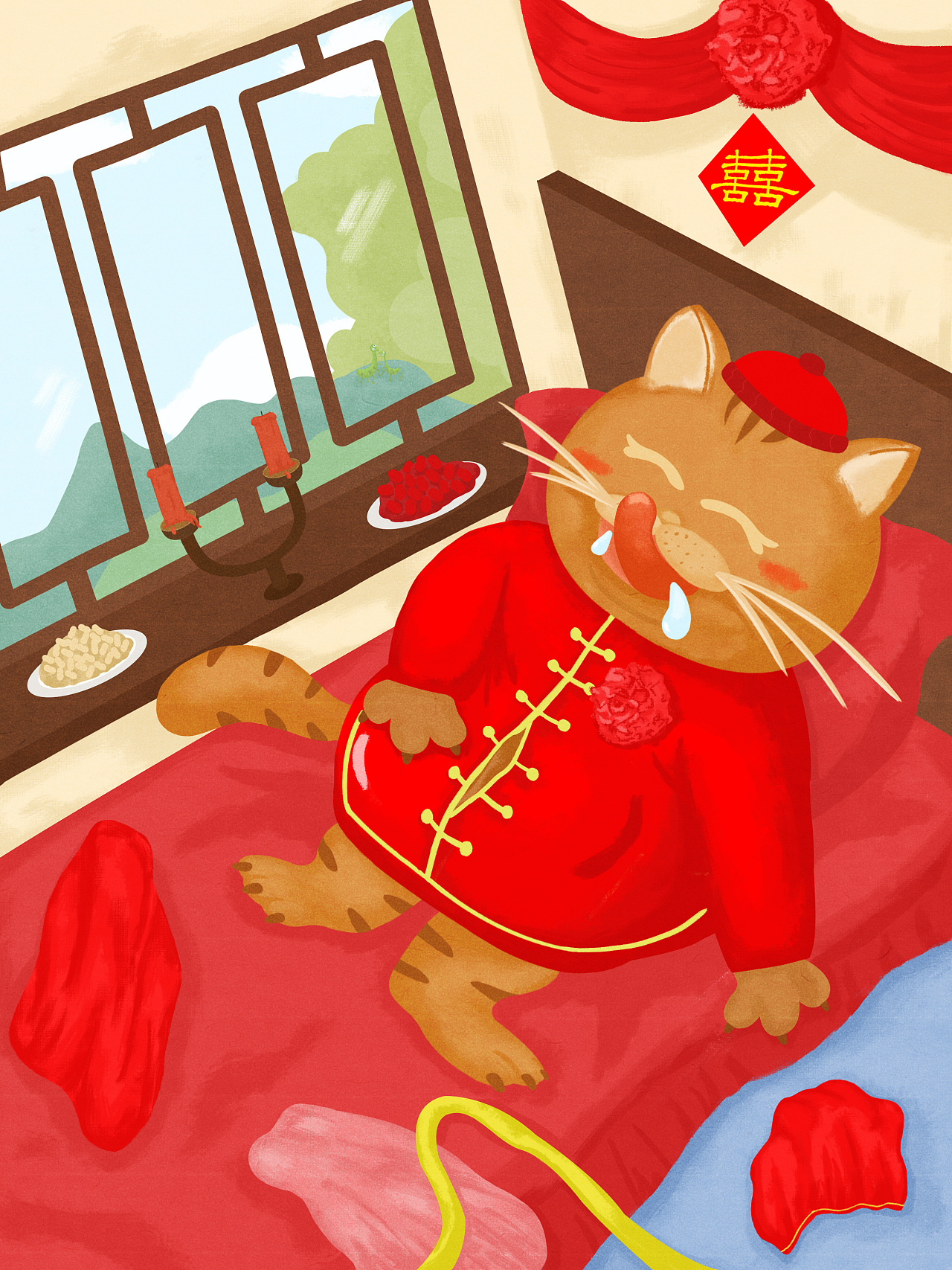 儿童插画《老鼠嫁女》