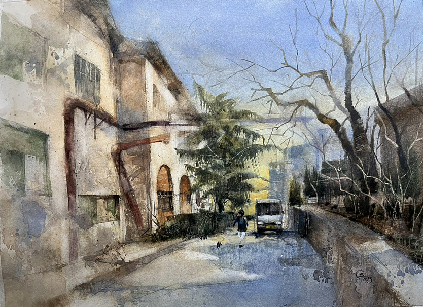 水彩画两幅（图ZMzUzOTcyMzE2） - 绘画 - 站酷设计师高嵩不是高松原创素材 - 站酷ZCOOL