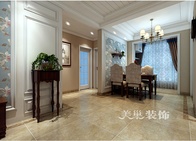 美式乡村风格装修效果图——美巢