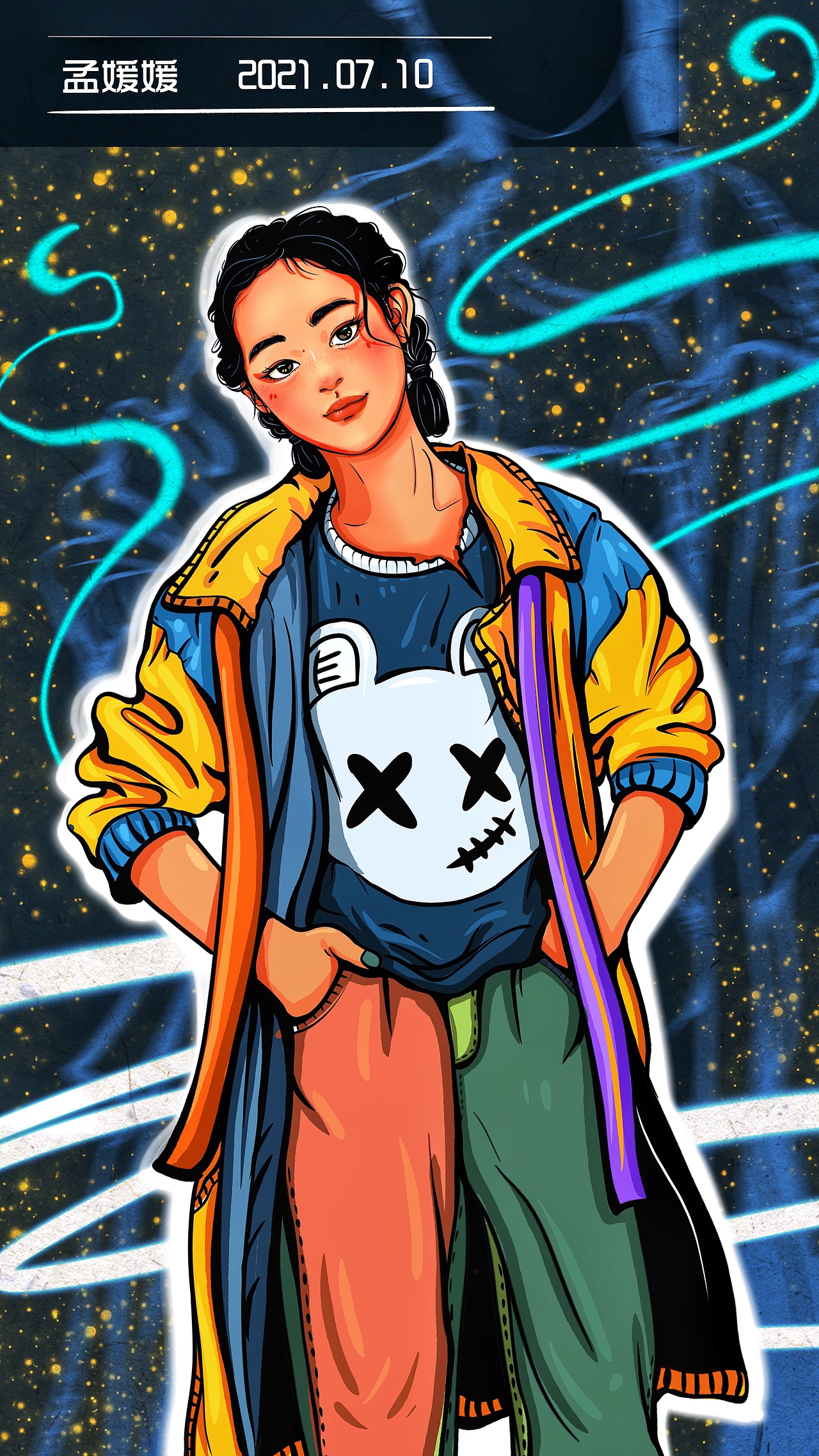 人像插畫（圖ZMjYyMjY3MTE2） - 商業(yè)插畫 - 站酷設(shè)計(jì)師美麗又可愛的媛媛原創(chuàng)素材 - 站酷ZCOOL