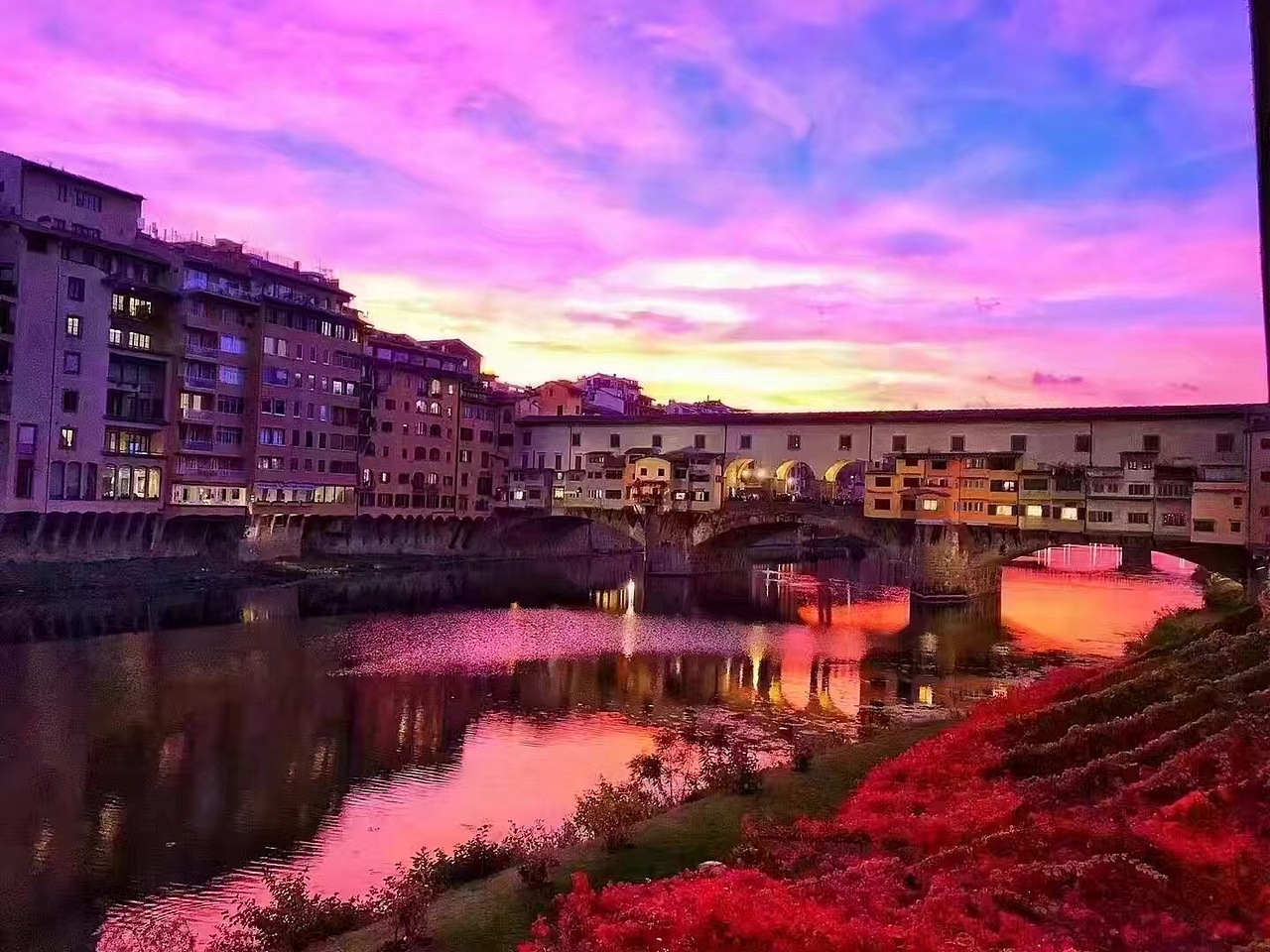 佛罗伦萨傍晚火烧云