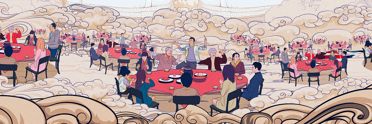 丁酉年“凤凰来仪”鸡年春节主题中国风吉祥物生肖插画（图ZNjkxOTA4ODA=） - 商业插画 - 站酷设计师武减武文化创意原创素材 - 站酷ZCOOL