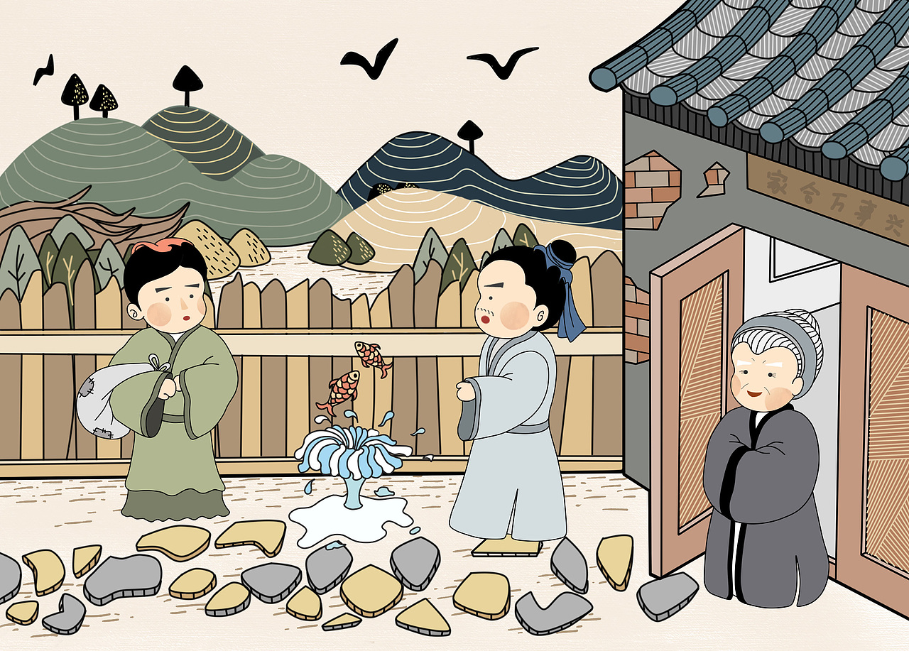 二十四孝插画产品展示