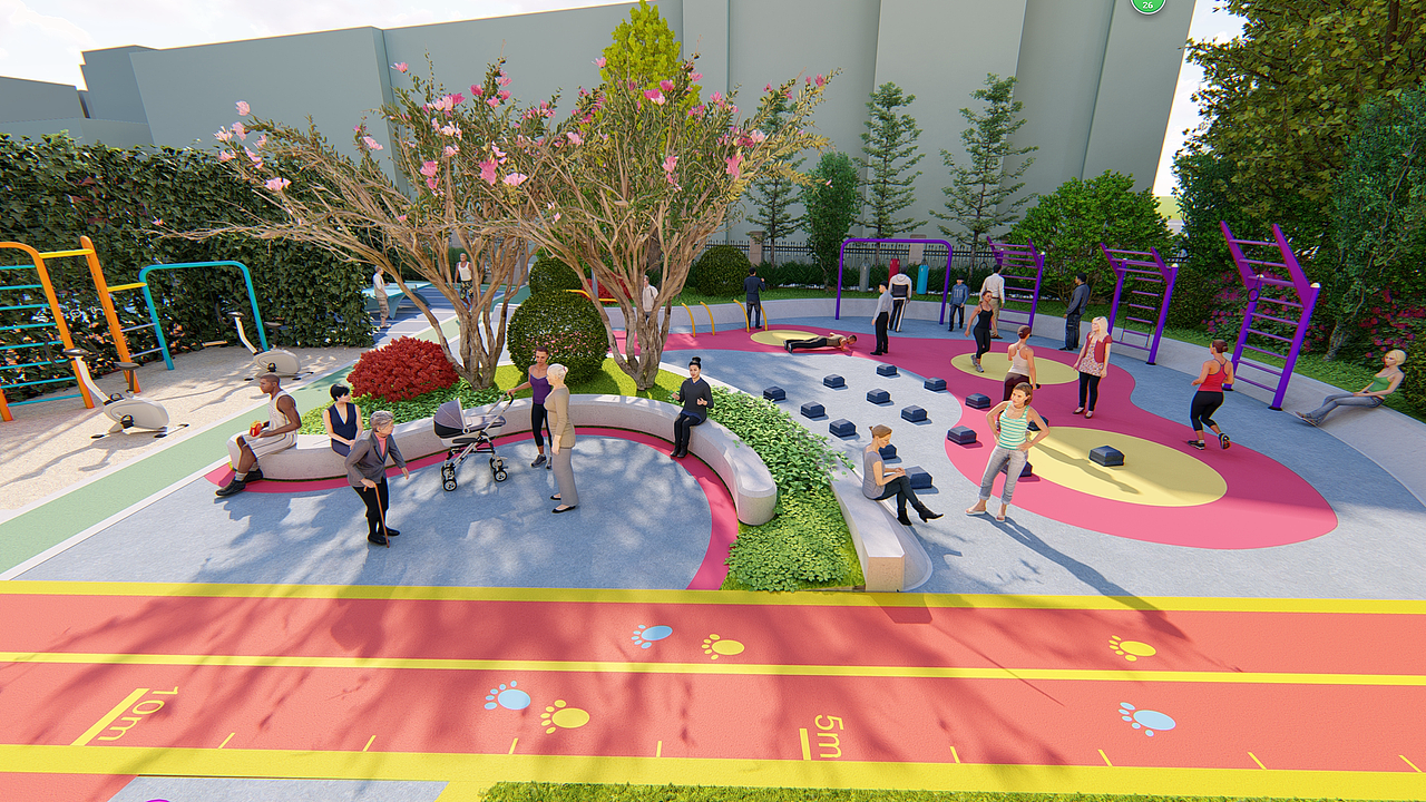 陆家嘴体育社区景观设计（图ZMTQwOTkzNjg0） - 景观设计 - 站酷设计师路景观设计原创素材 - 站酷ZCOOL