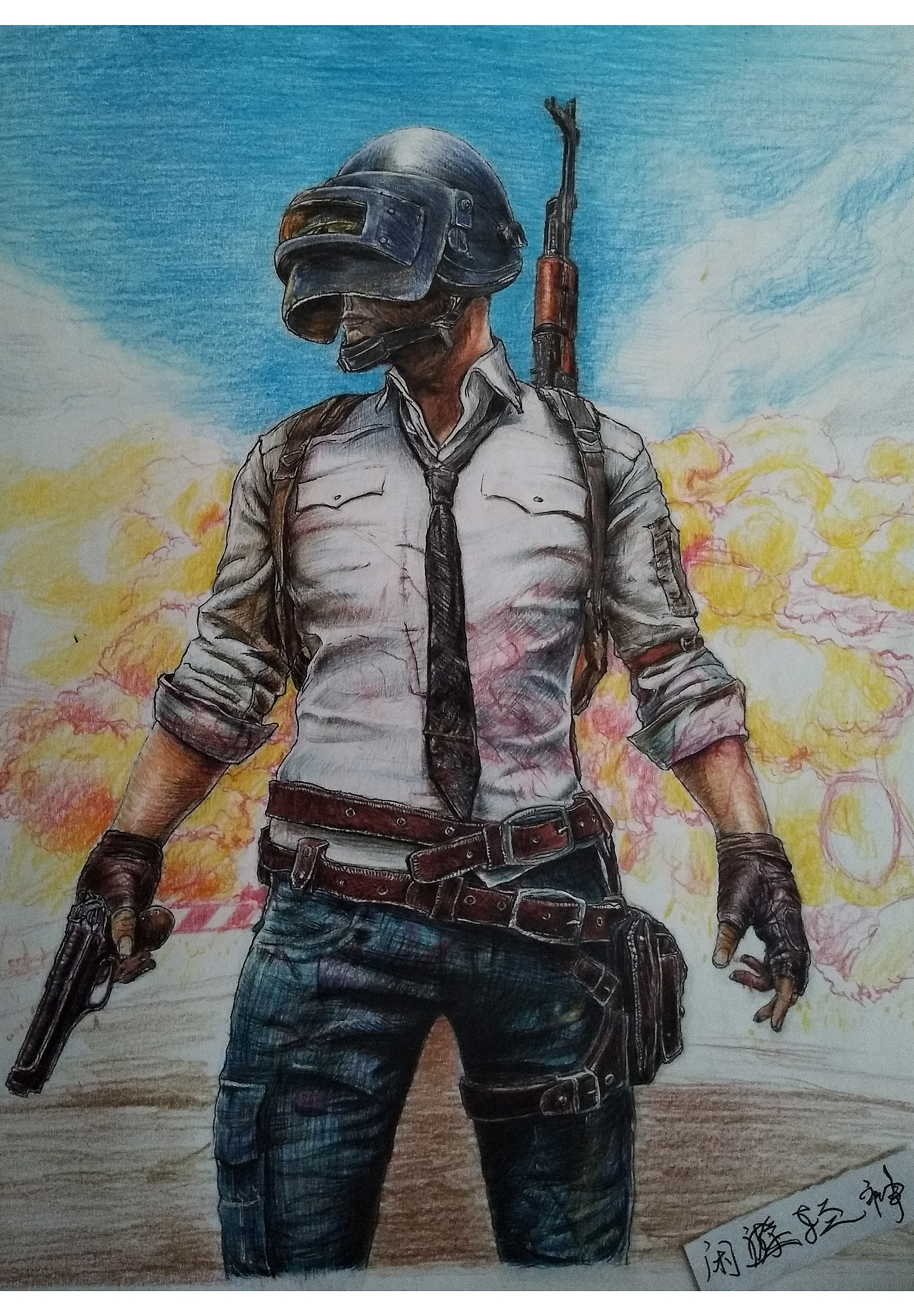 手绘绝地求生经典人物