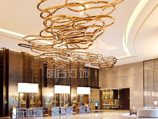 酒店大堂非标异形工程灯 明古定制