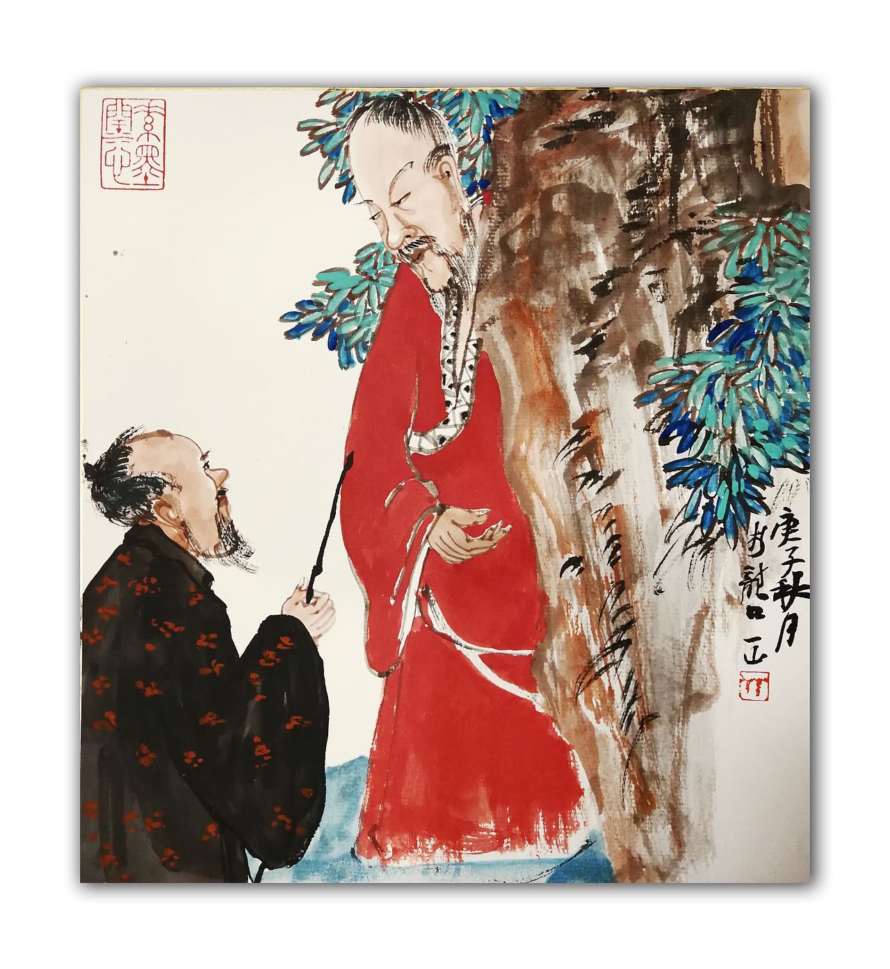 日暮苍山远，天寒白屋贫。