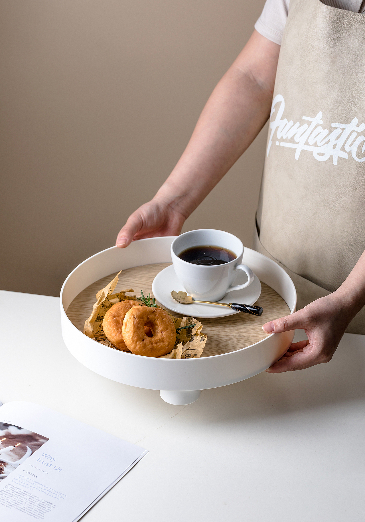 简约家居摄影 北欧风玄关梳妆台文具整理盒