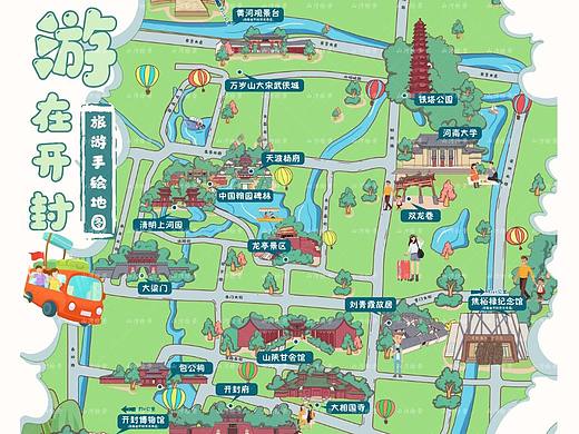 开封市手绘地图